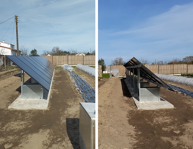 chantier de panneaux solaires photovoltaïques par Kbane