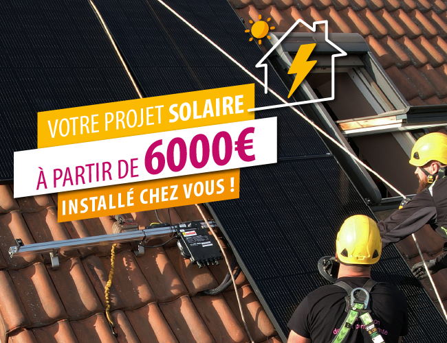 Votre projet photovoltaïque à partir de 6000€*