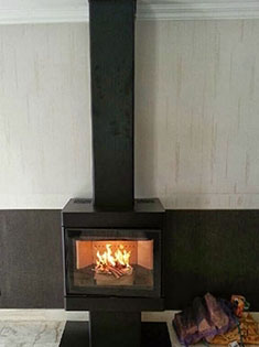 Pose d'un insert bois Dovre dans le Pas de Calais